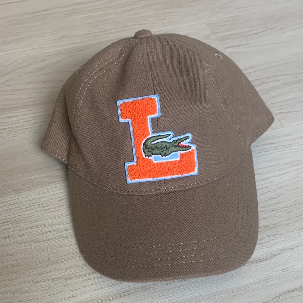 Brown Cap with Orange L Logo